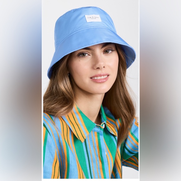 Rag & Bone Addison Bucket Hat in Retro Blue - Picture 1 of 4